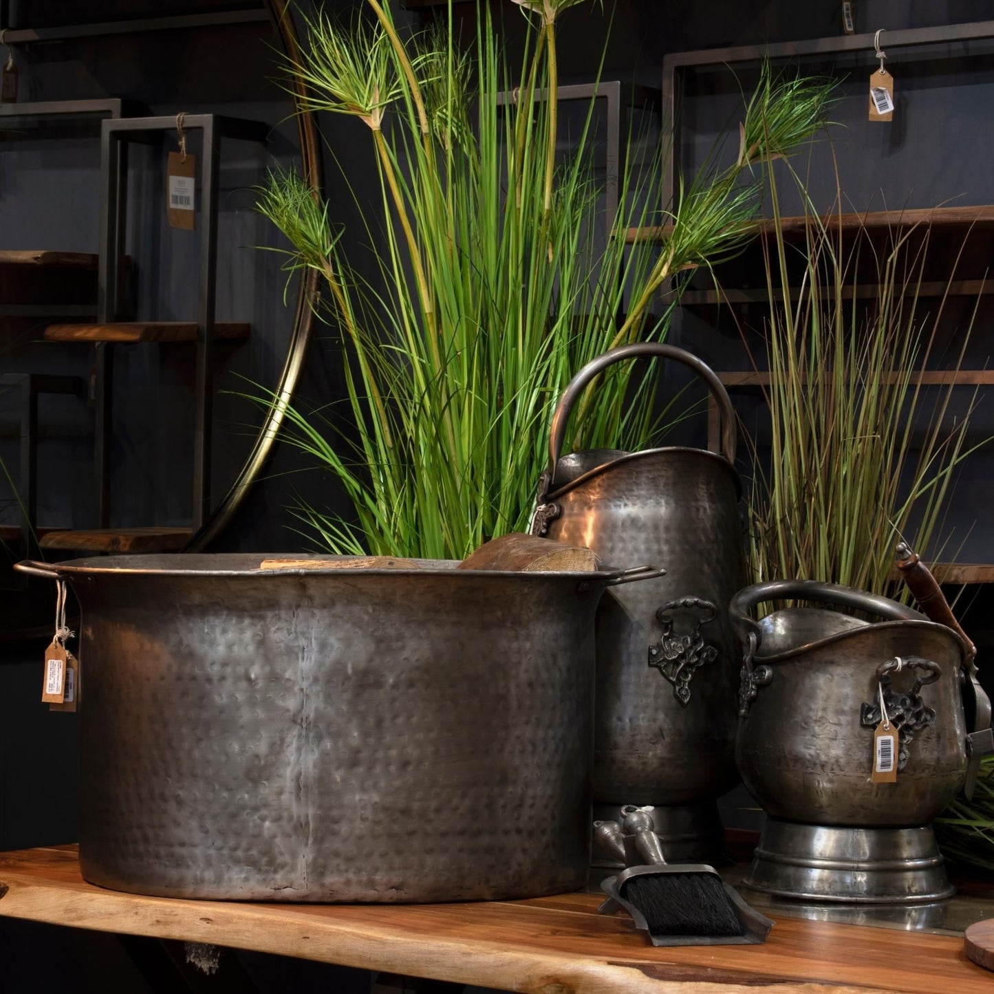 Antique Pewter Coal Bucket