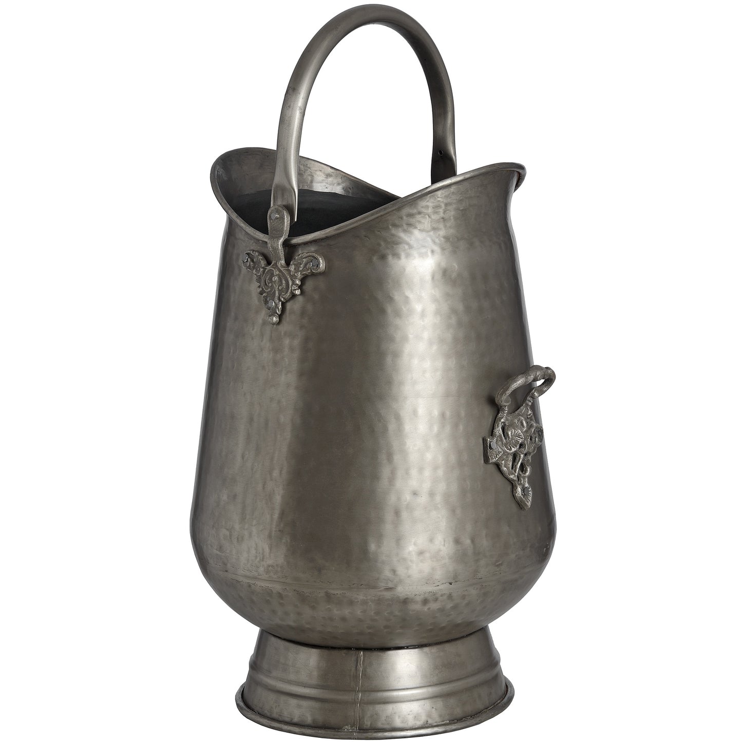 Antique Pewter Coal Bucket with Shovel