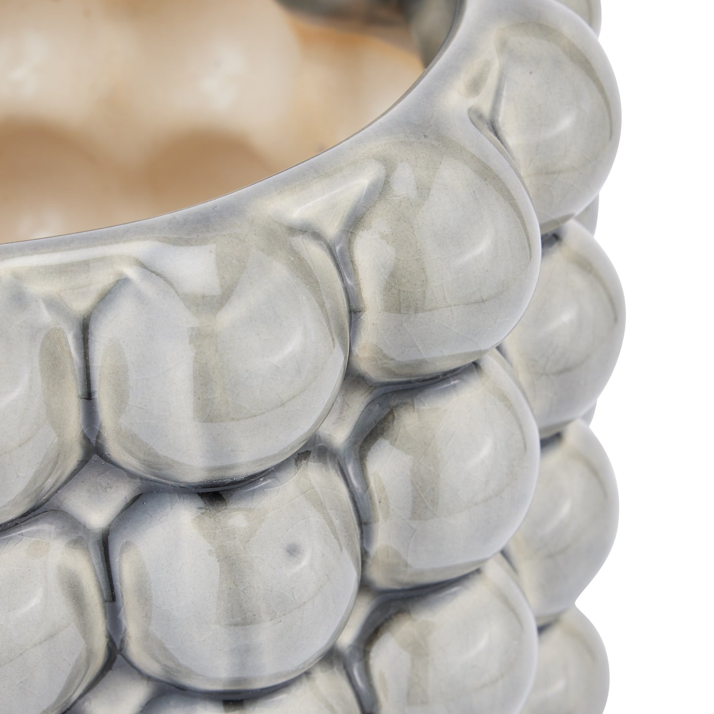 Large Grey Bubble Planter