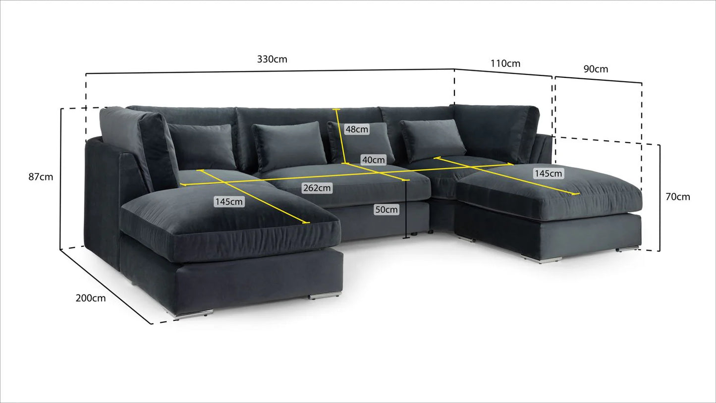The Mayfair U-Shape Sofa In Beige