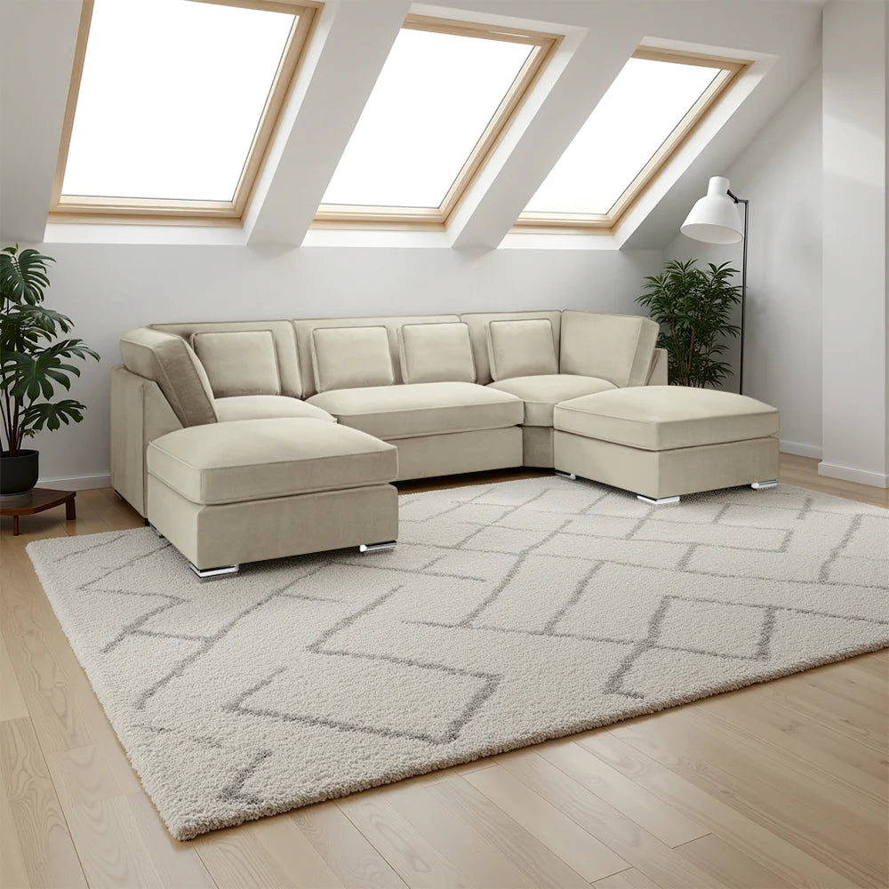 The Belgravia U Shape Sofa In Beige
