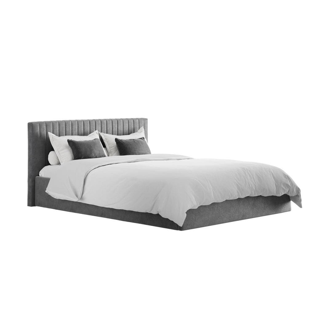 Berlin Silver Kingsize Ottoman Bed