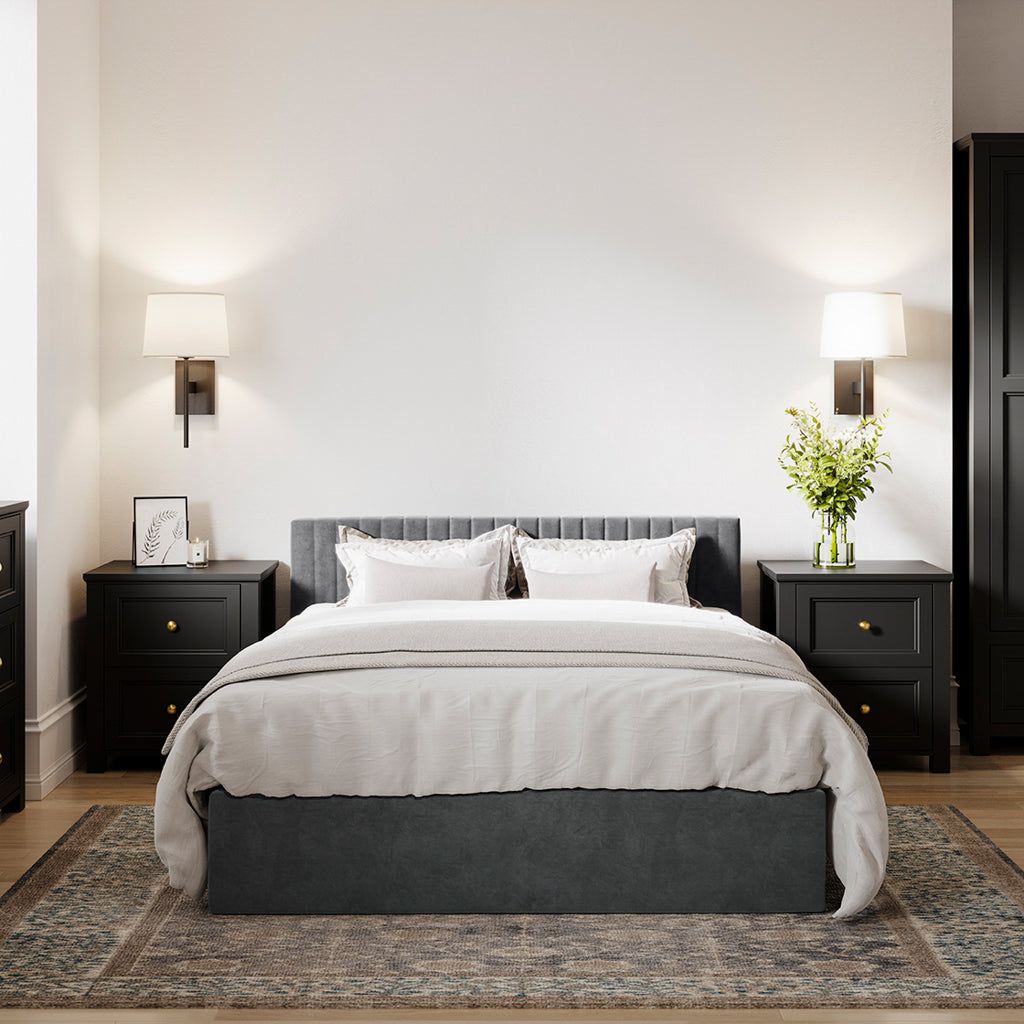 Berlin Silver Kingsize Ottoman Bed