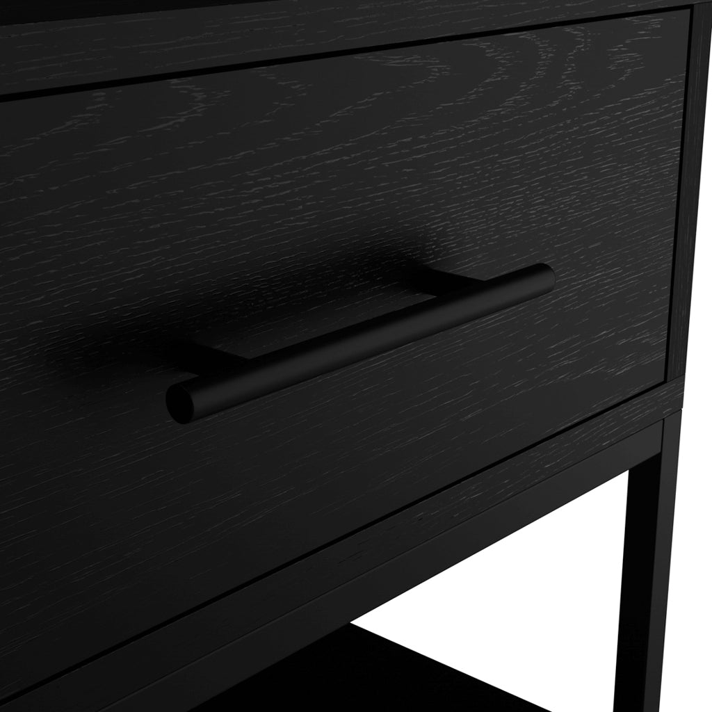 Harry Christian Home Baltimore Bedside Cabinet In Matte Black