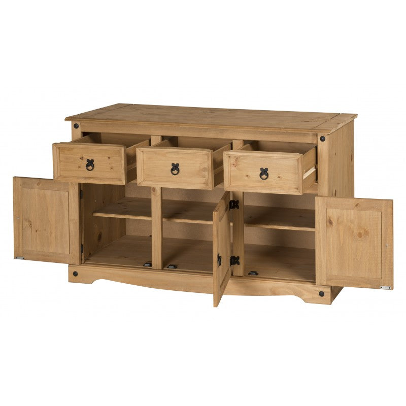 Cotswold sideboard open doors and drawers Heritage Home