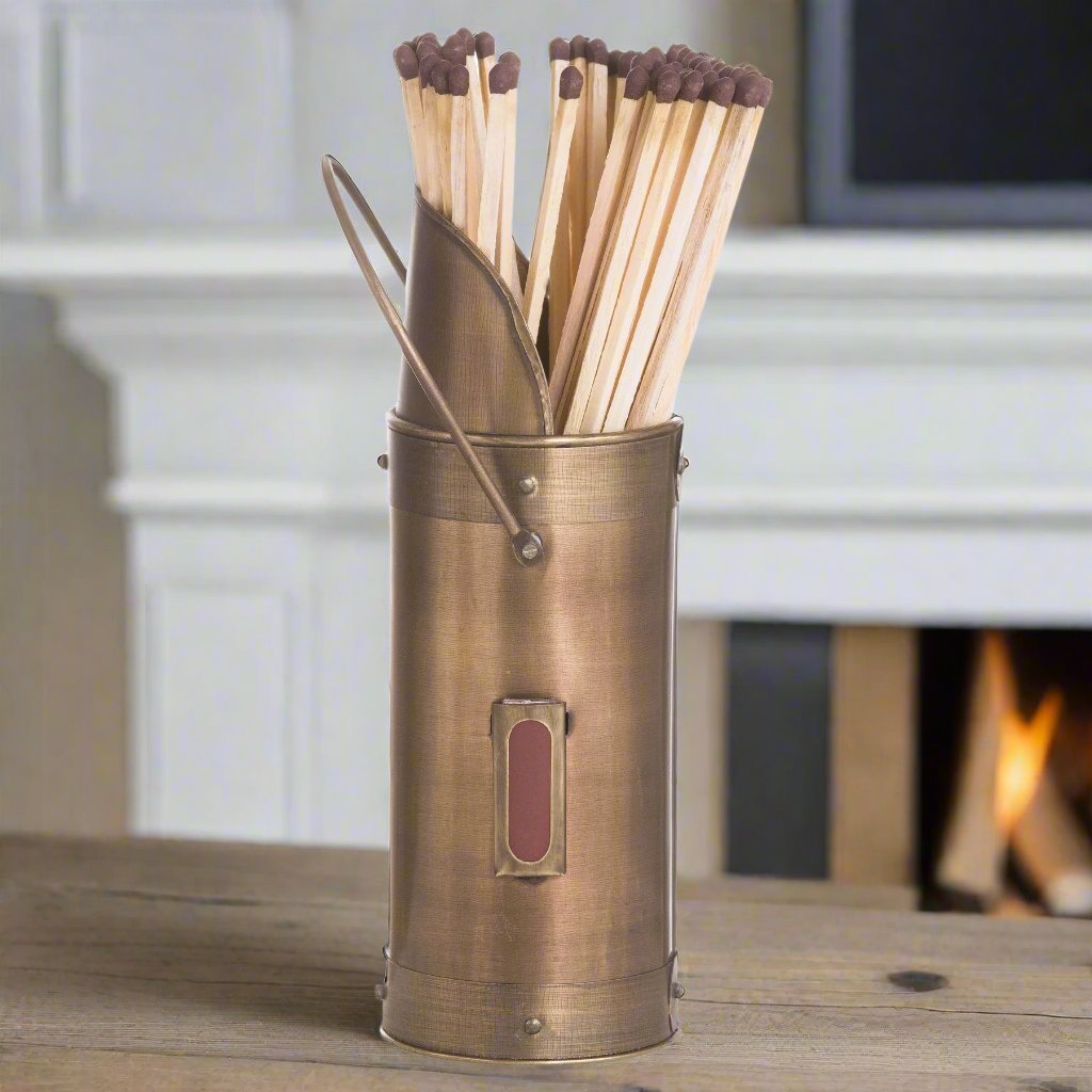 Heritage Home Antique Bronze Match Stick Holder