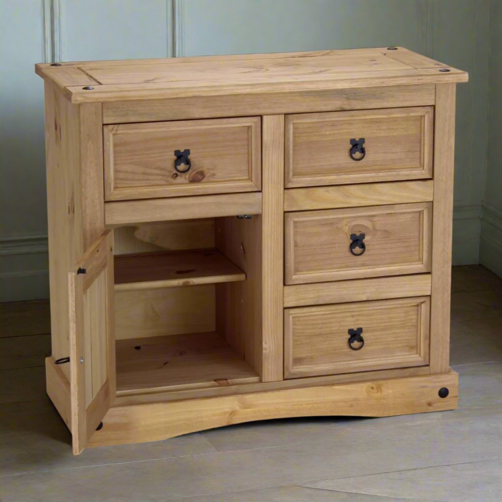 Heritage Home UK Fine Home Furniture 4 Drawer 1 Door Sideboard