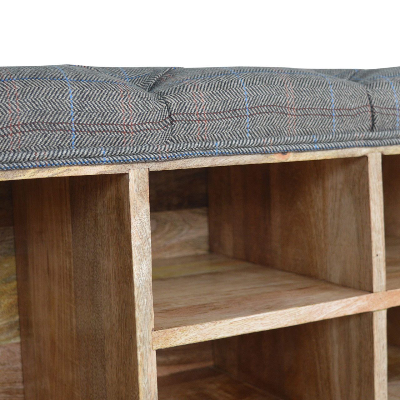 Heritage Collection Multi Tweed Open Shoe Storage Bench