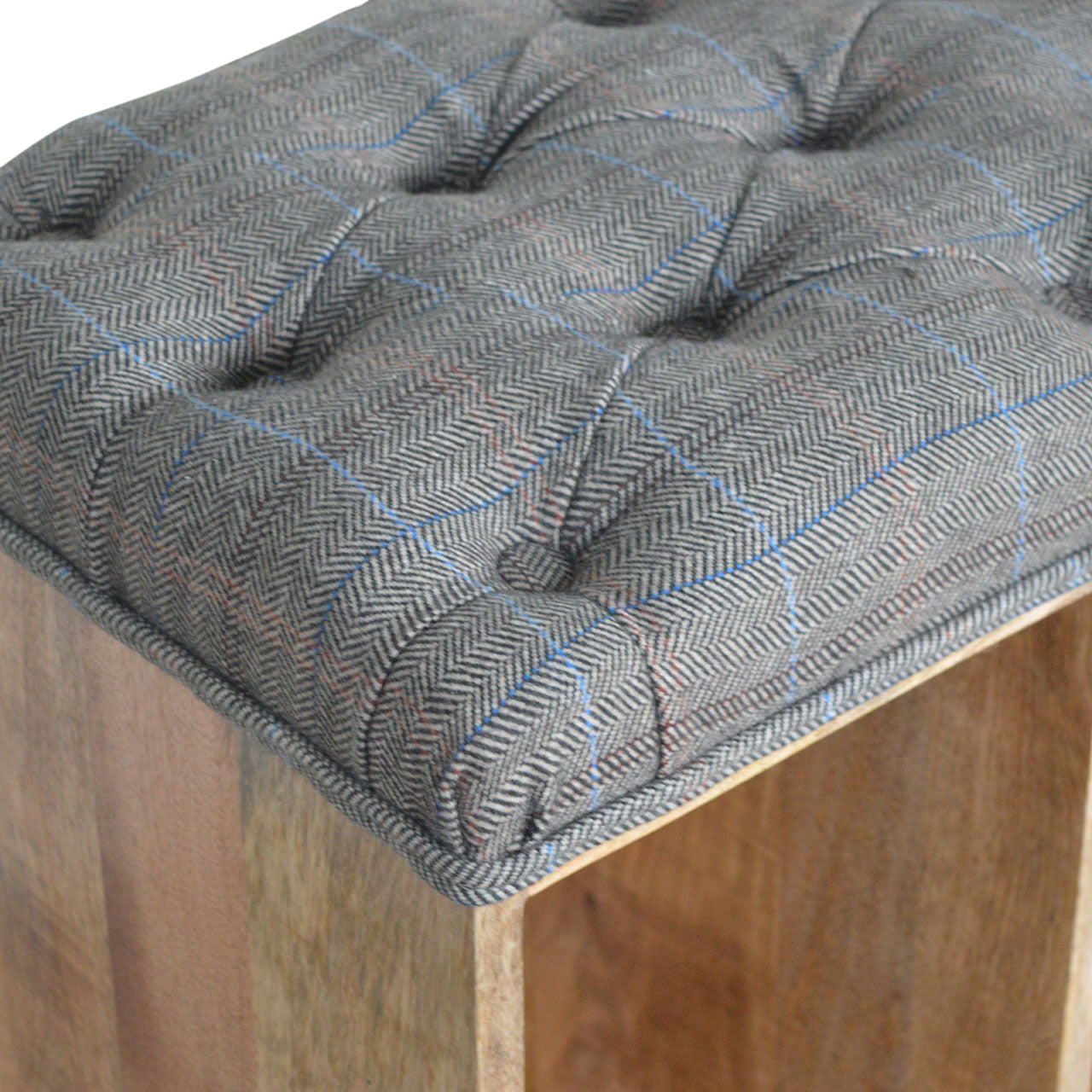 Heritage Collection Multi Tweed Open Shoe Storage Bench
