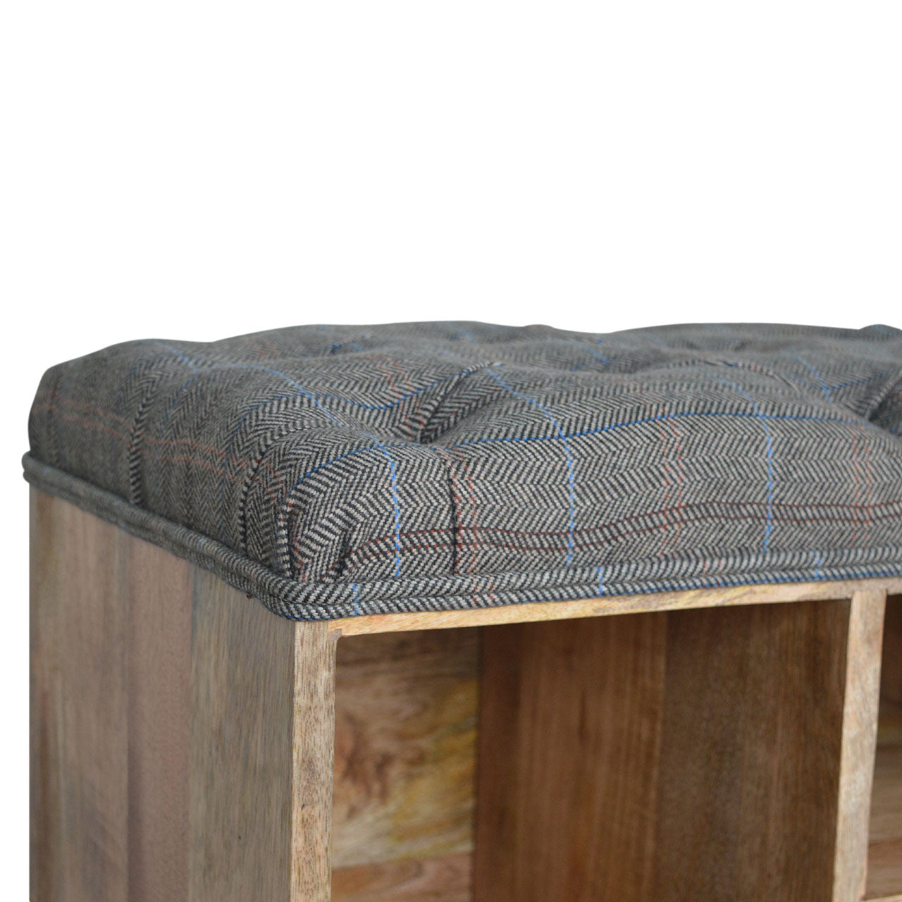 Heritage Collection Multi Tweed Open Shoe Storage Bench