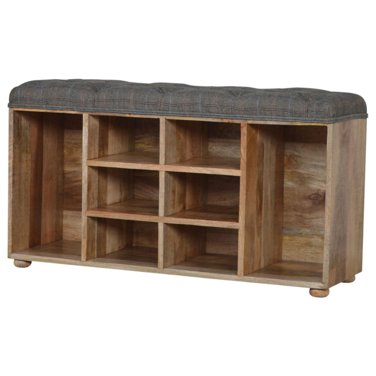 Heritage Collection Multi Tweed Open Shoe Storage Bench