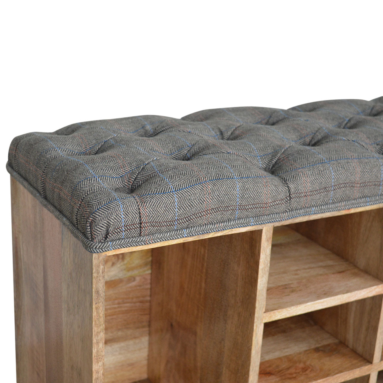 Heritage Collection Multi Tweed Open Shoe Storage Bench