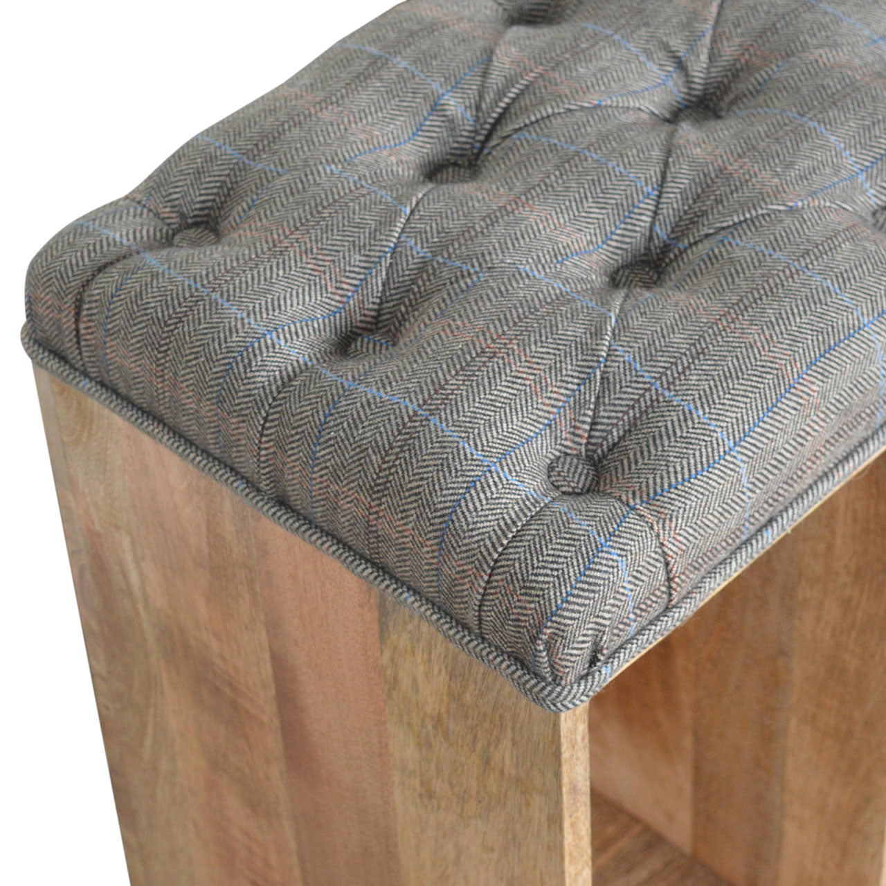 Heritage Collection Multi Tweed Open Shoe Storage Bench