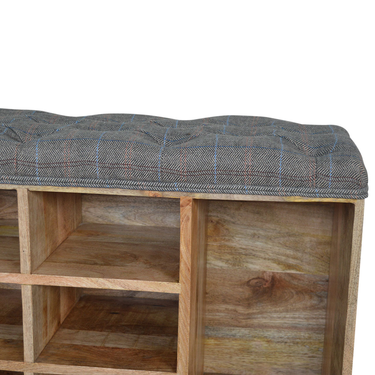 Heritage Collection Multi Tweed Open Shoe Storage Bench