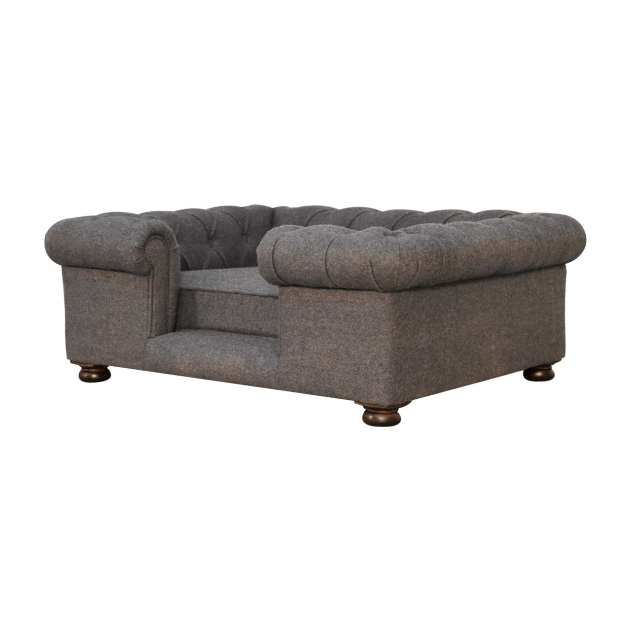 Heritage Collection Battleship Tweed Button Pet Bed