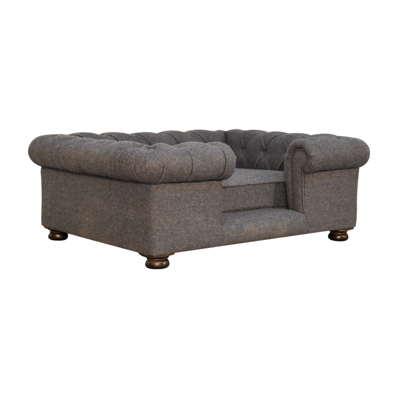 Heritage Collection Battleship Tweed Button Pet Bed