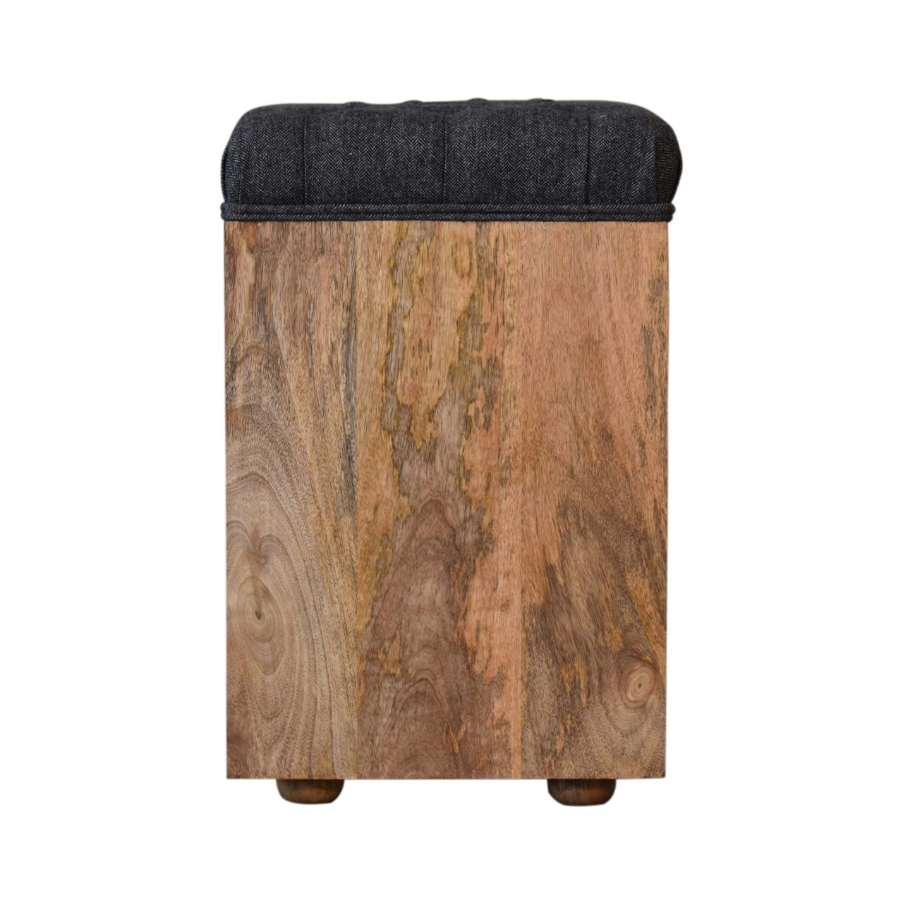 Heritage Collection Mini Black Shoe Storage Hallway Footstool