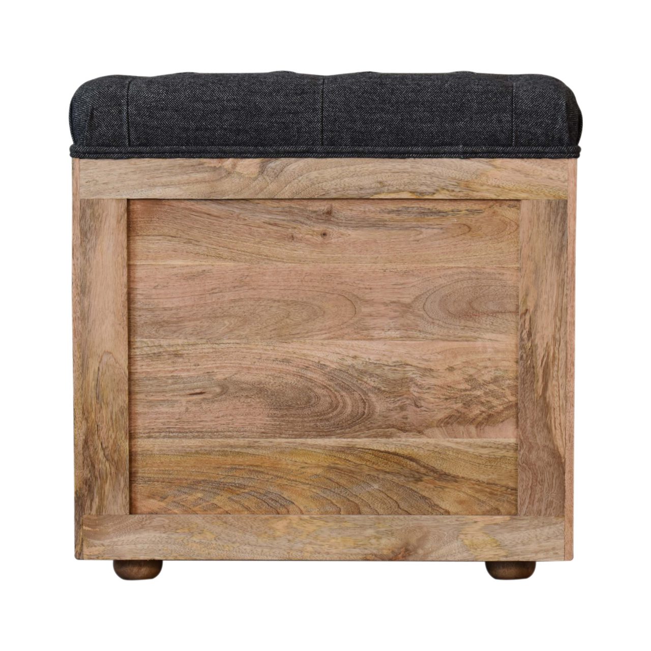 Heritage Collection Mini Black Shoe Storage Hallway Footstool