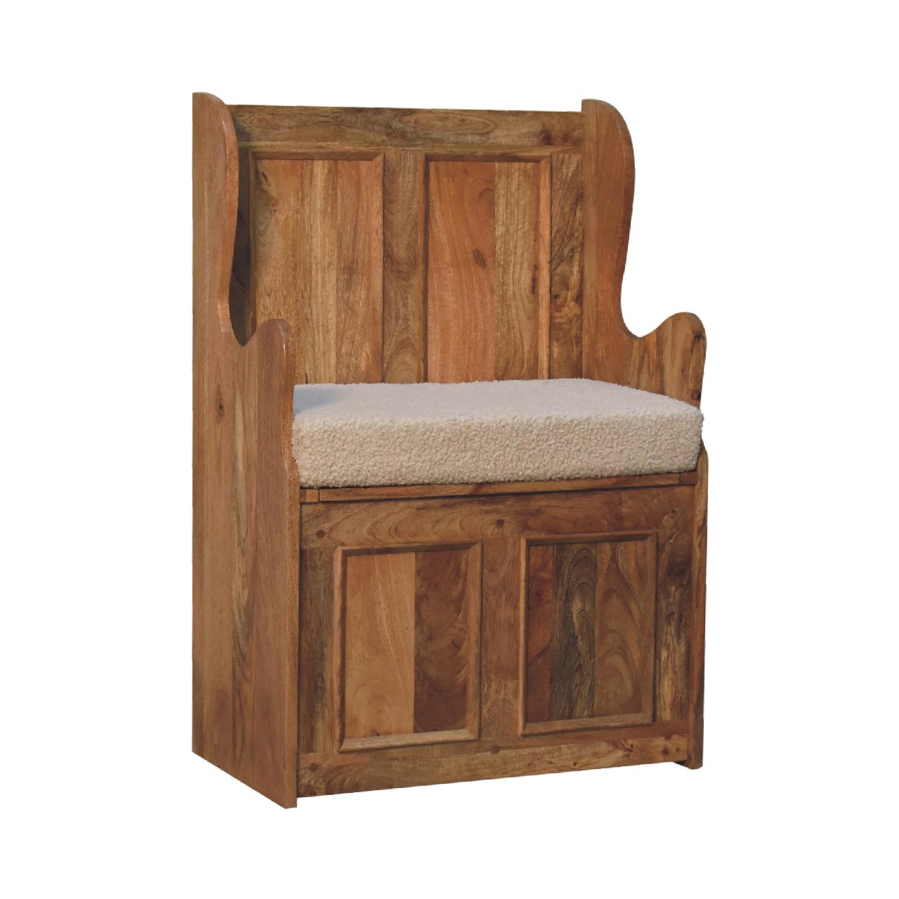 Heritage Collection Cream Boucle Mini Monks Bench