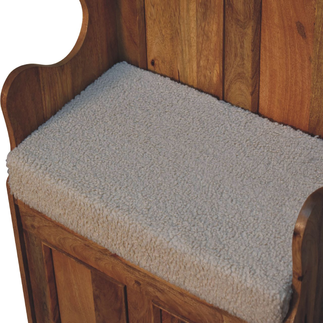 Heritage Collection Cream Boucle Mini Monks Bench
