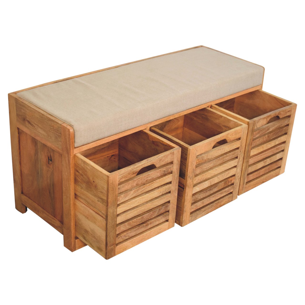 Heritage Collection Shutter Fronted Hallway Shoe Bench