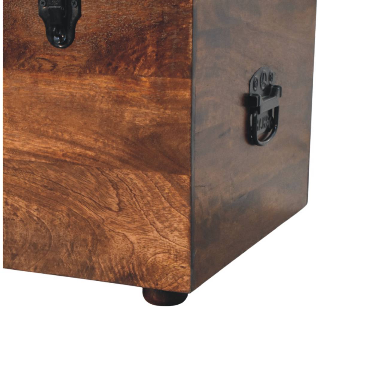 Heritage Collection Black Buffalo hide leather Storage Trunk