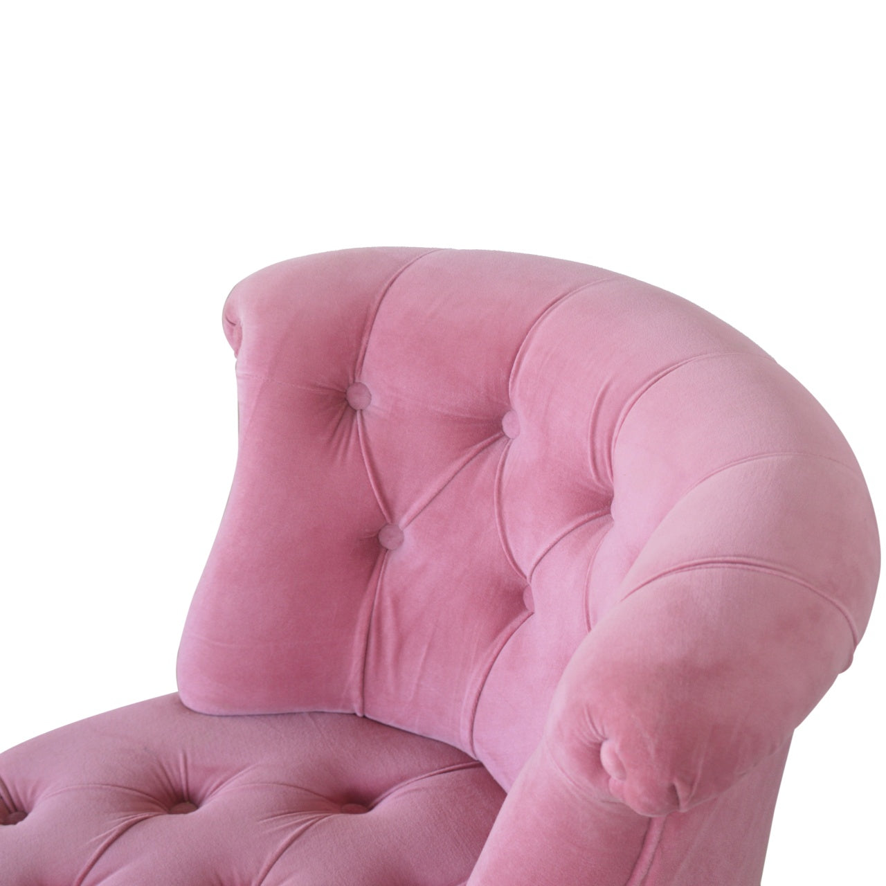 Heritage Collection Pink Velvet Accent Chair