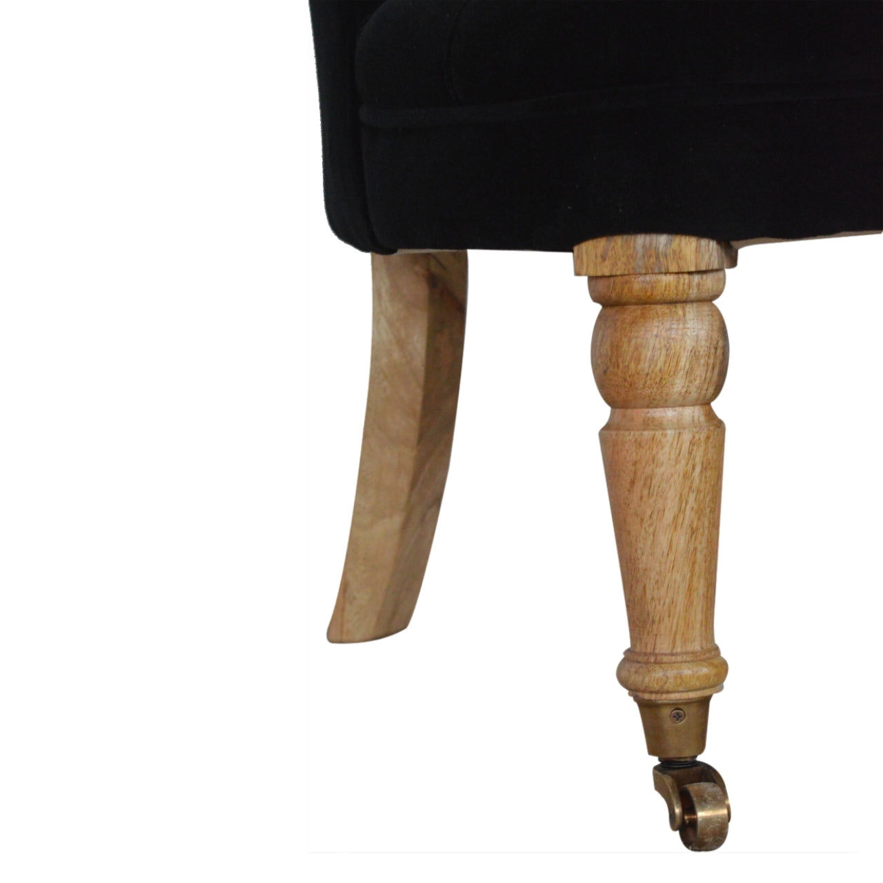 Heritage Collection Black Velvet Accent Chair