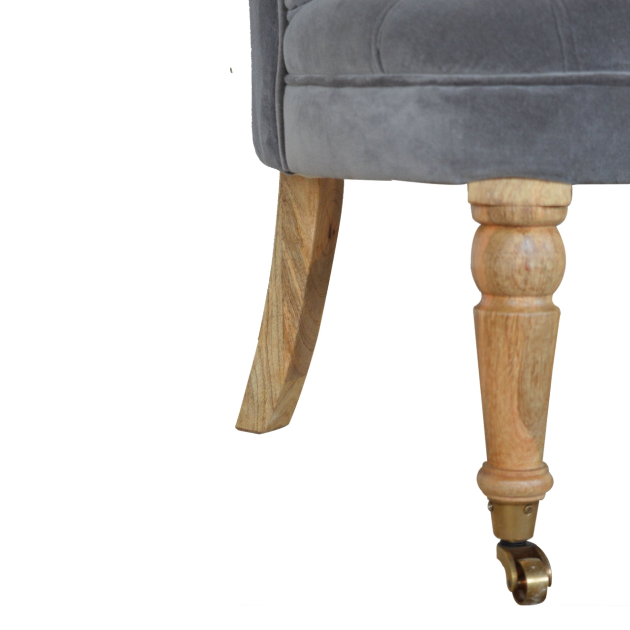 Heritage Collection Grey Velvet Accent Chair