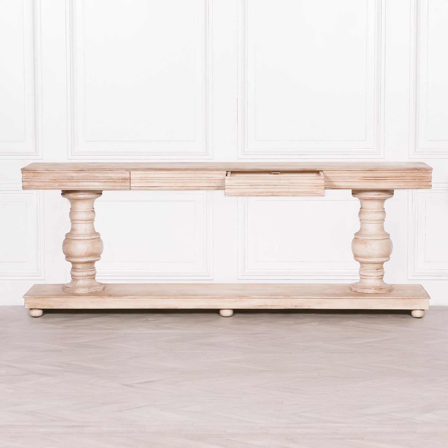 Wooden Console Table with Drawers