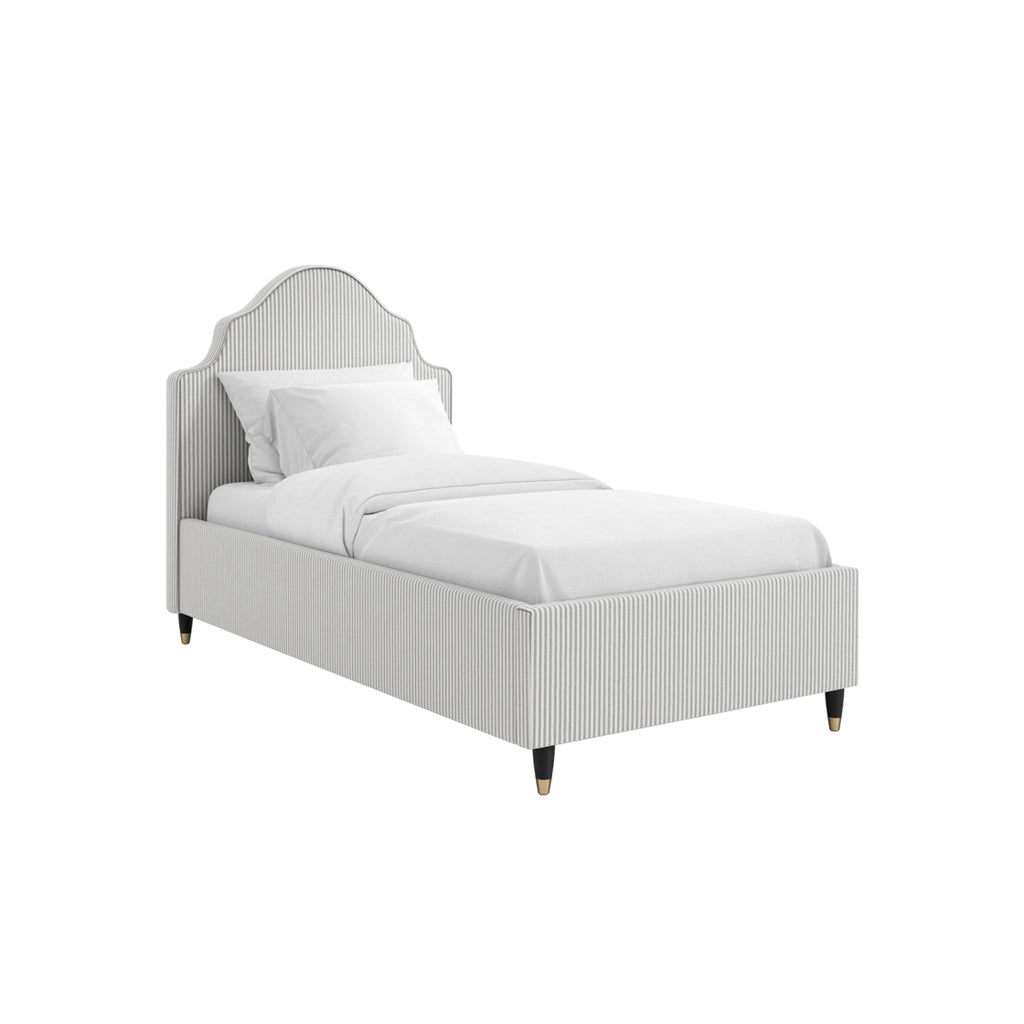Harmony Home Grey Thin Stripe Single Bed