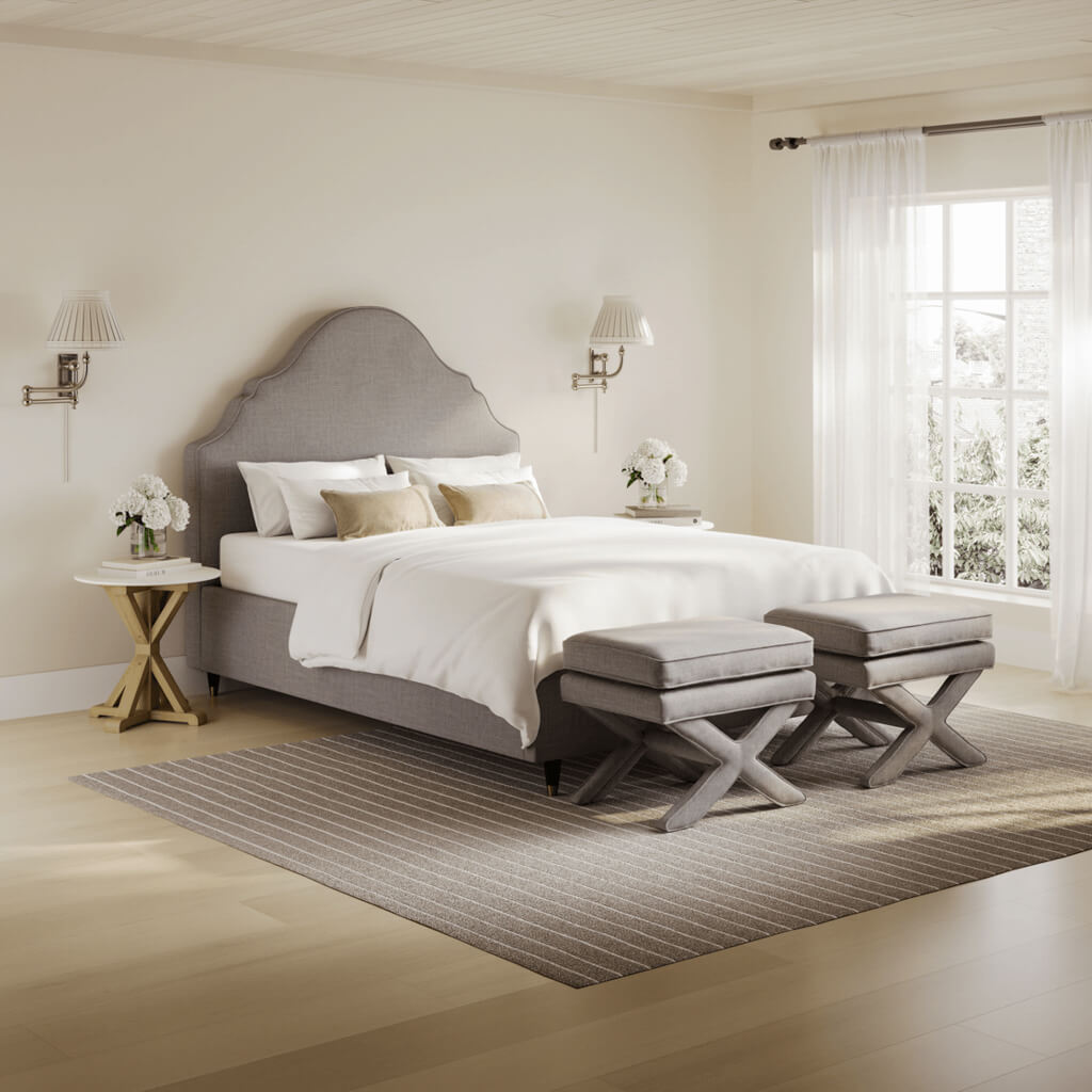 Château Light Grey Kingsize Bed