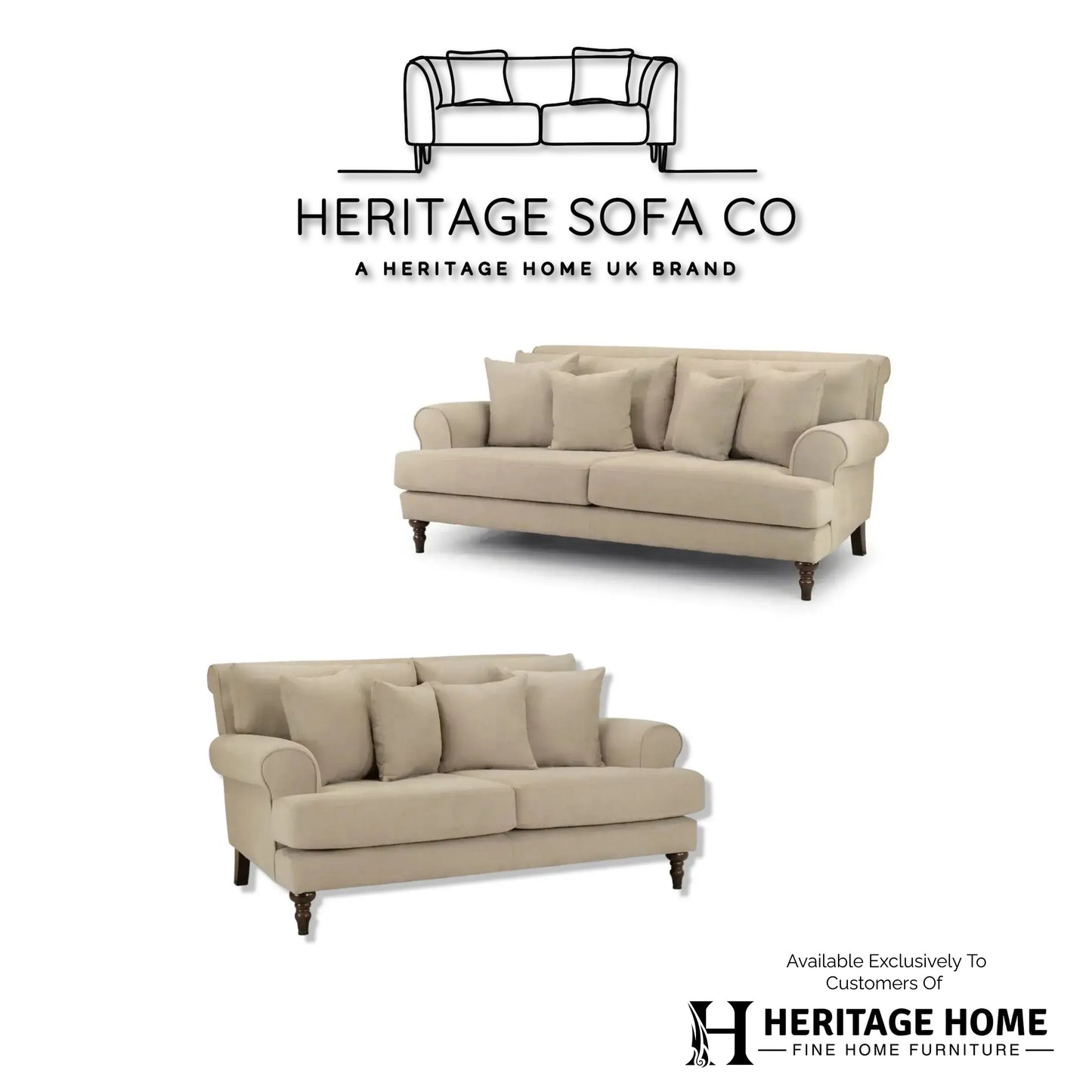 The Sandringham 3+2 Set In Beige