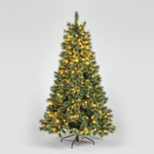 Pre Lit 6.5ft Arcadia Cashmere Christmas Tree with 250 Warm White LEDs