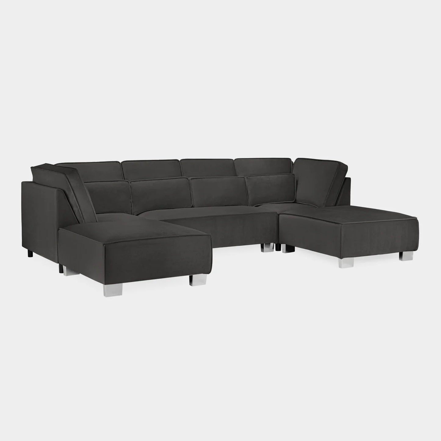 The Sloane U Shape Corner Sofa In Black