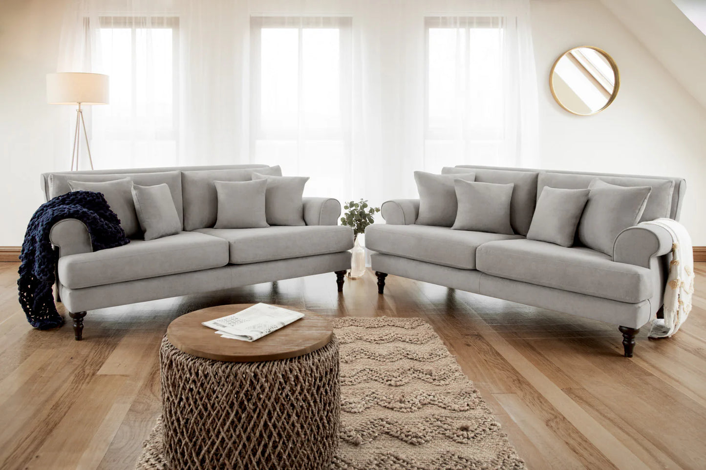 The Sandringham 3+2 Seater Set In Grey
