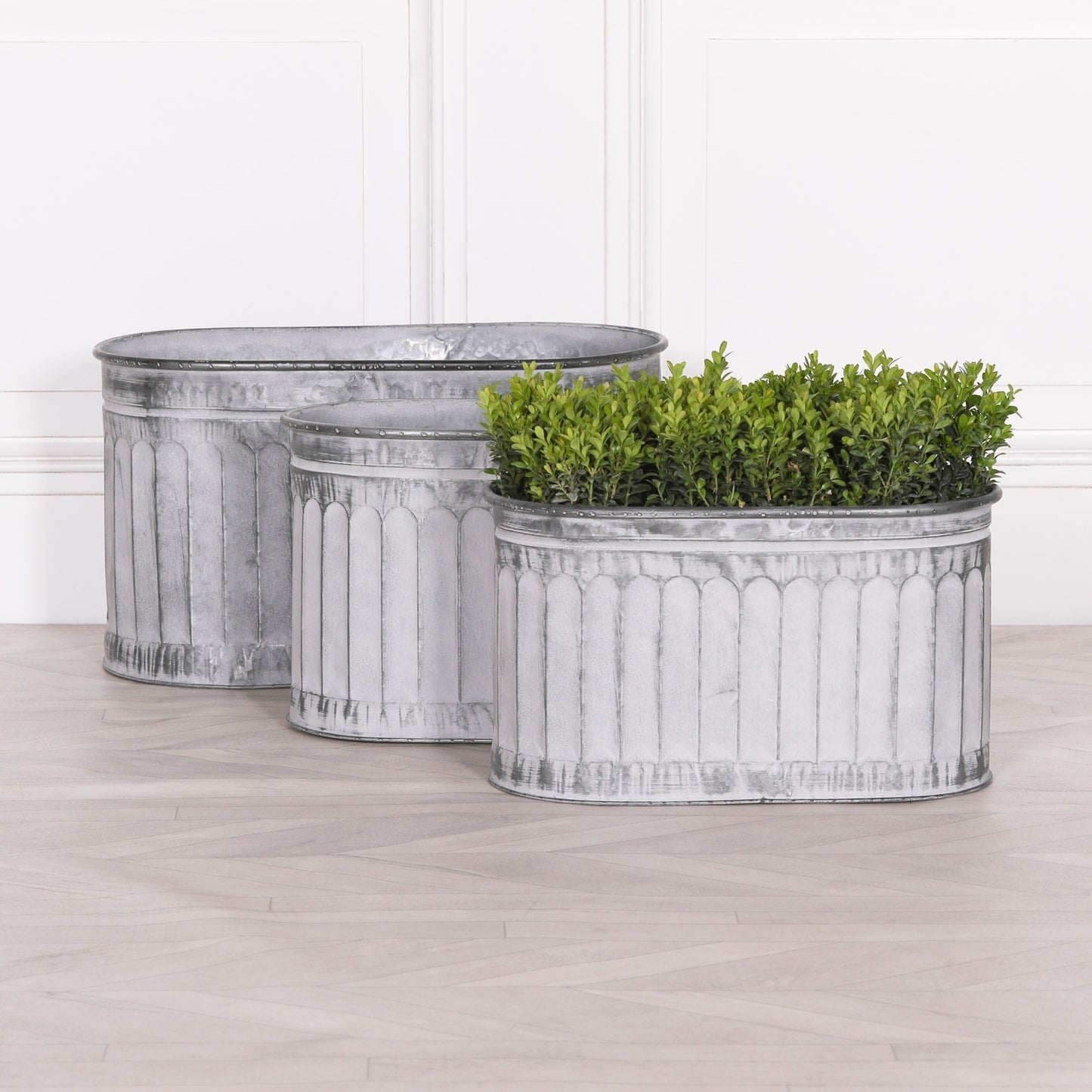 Arched Pattern Metal Planter – Small