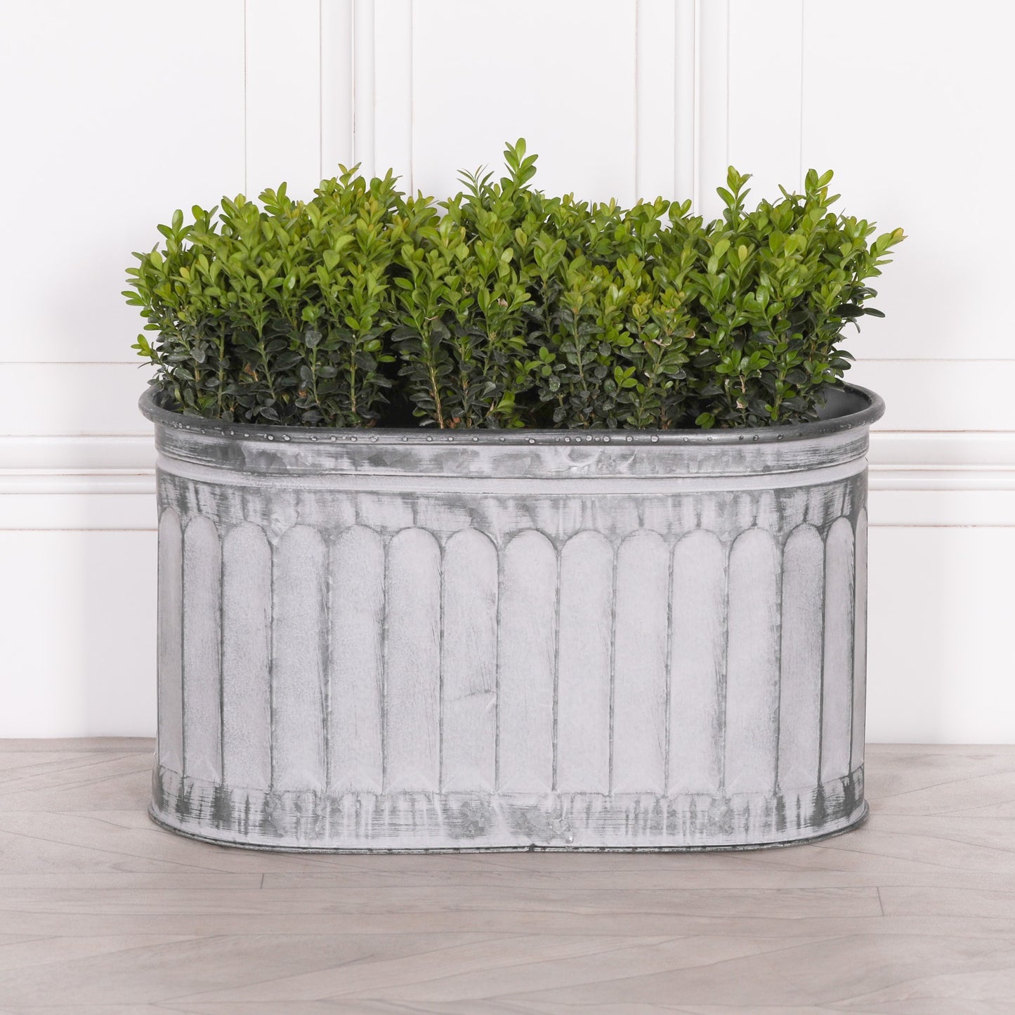 Arched Pattern Metal Planter – Medium