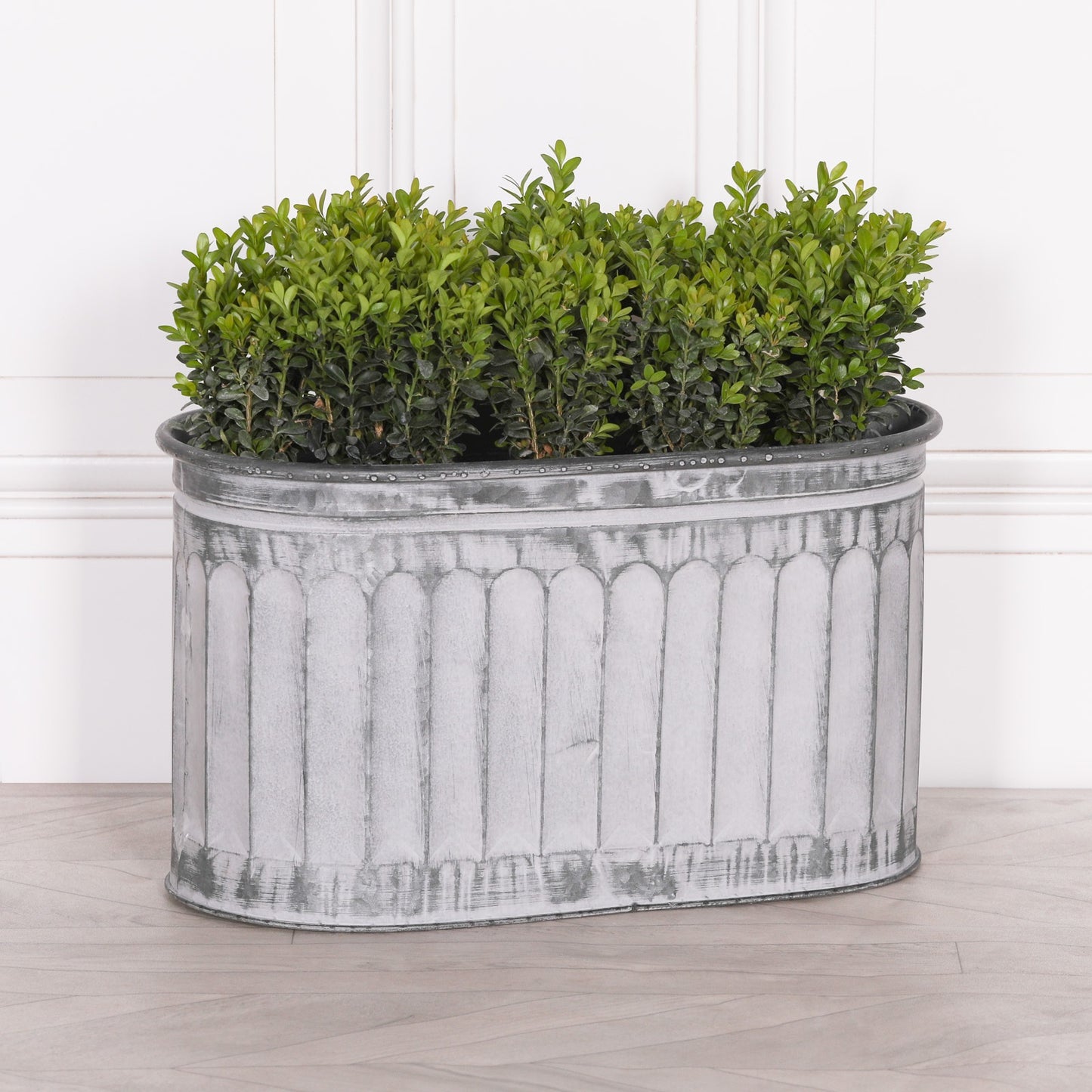 Arched Pattern Metal Planter – Medium