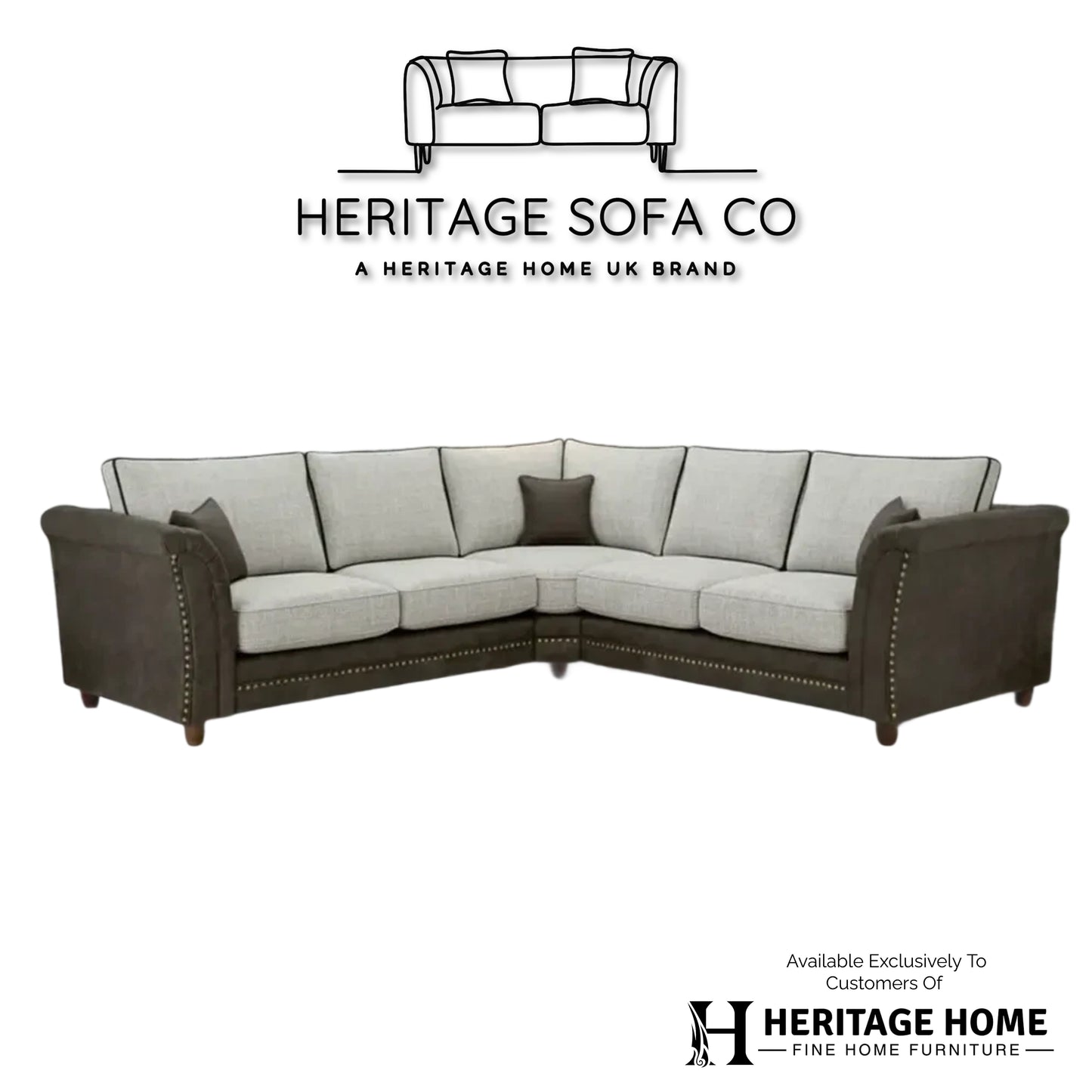 The Balmoral Large Corner Sofa Full-back Model