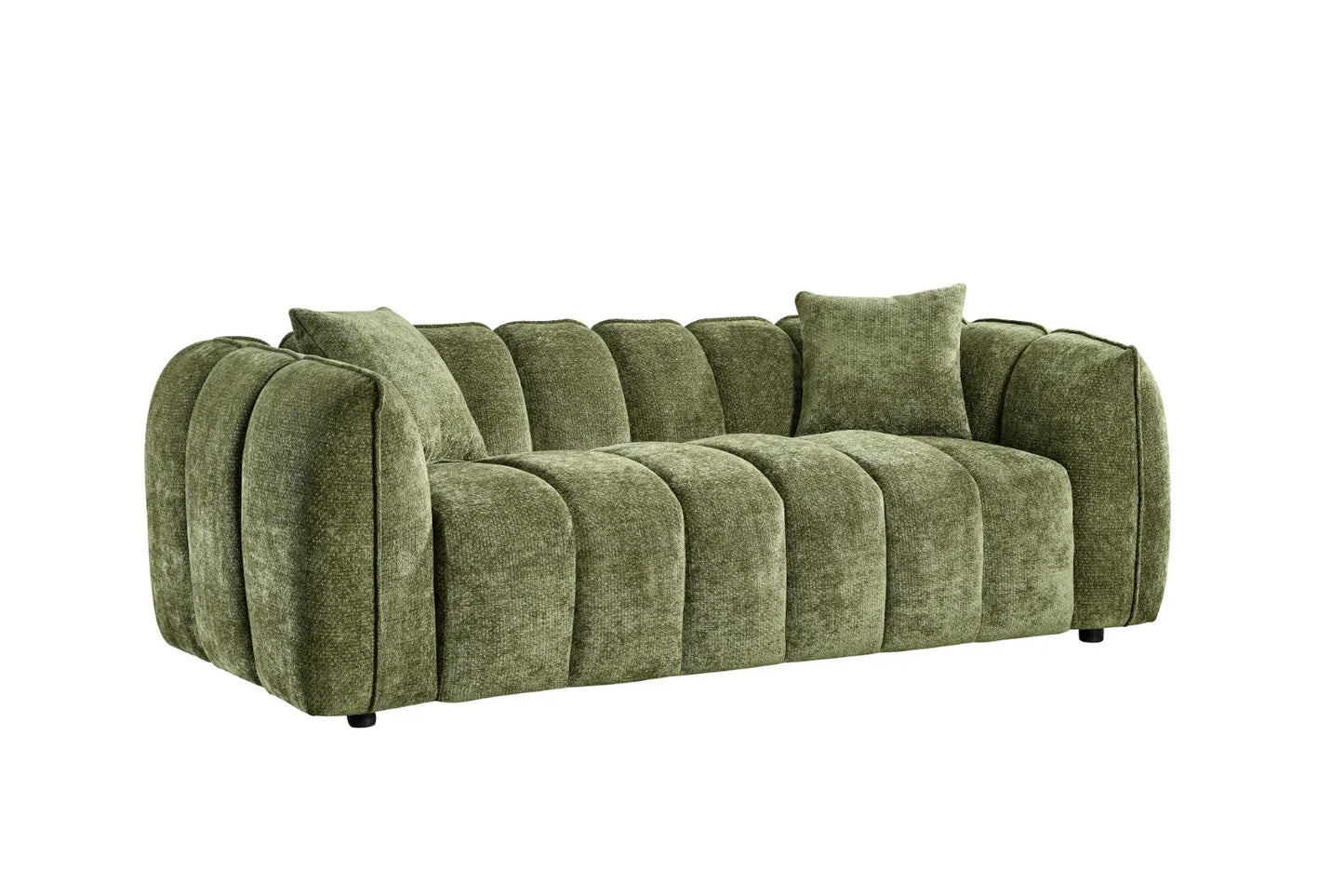 The Venetian 3 Seater Sofa In Olive Green