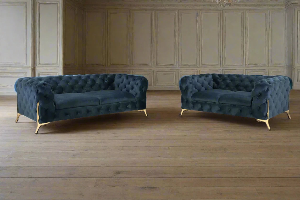 chelsea deep ocean blue sofa set heritage home uk