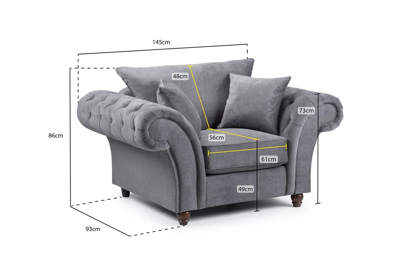 Windsor Armchair In Grey