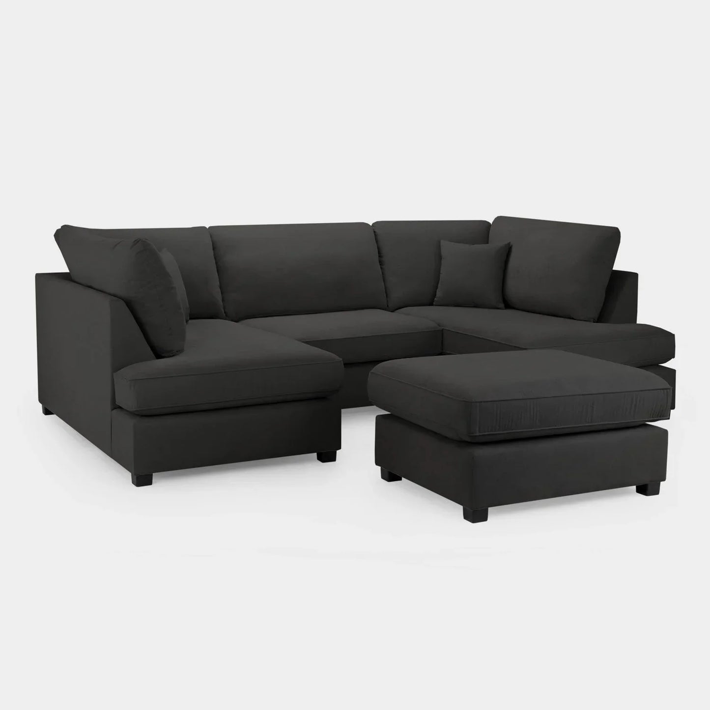 Valencia Cinema U-Shape Sofa In Black