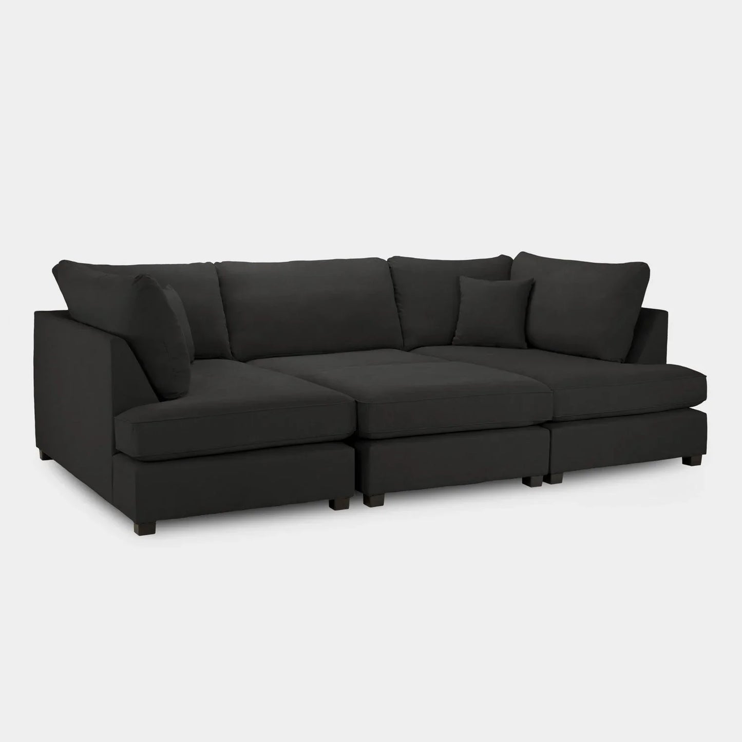 Valencia Cinema U-Shape Sofa In Black