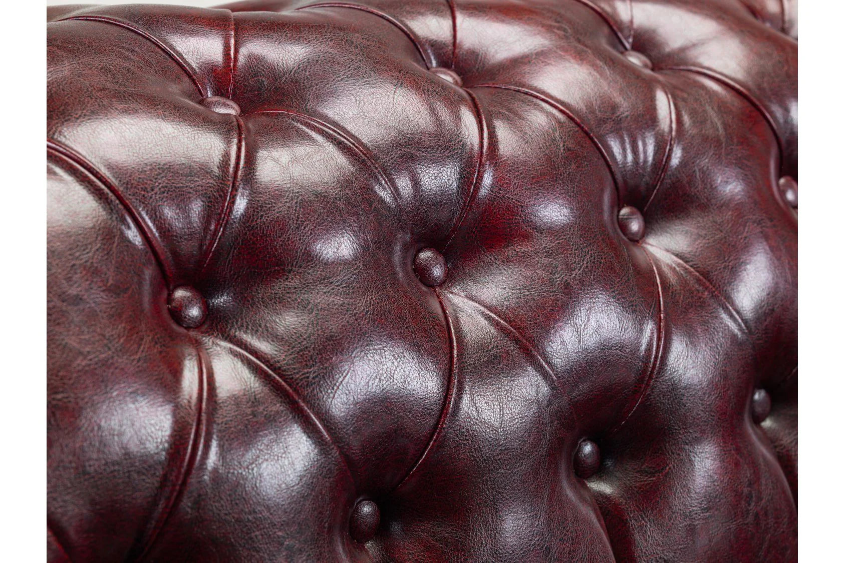 The Lancaster Chesterfield Armchair In Oxblood Red Leather