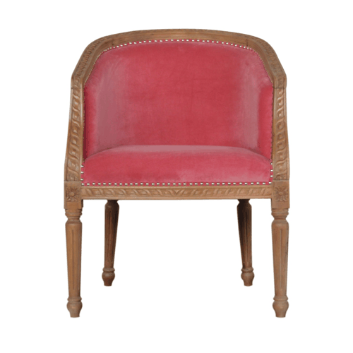 Heritage Collection Pink Velvet Occasional Chair