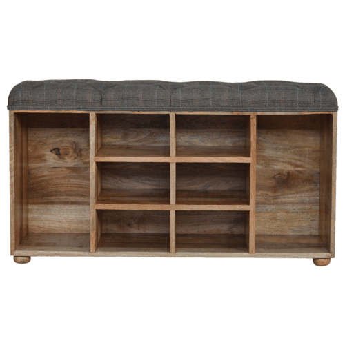 Heritage Collection Multi Tweed Open Shoe Storage Bench