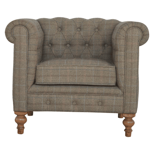 Heritage Collection Chesterfield Multi Tweed Armchair