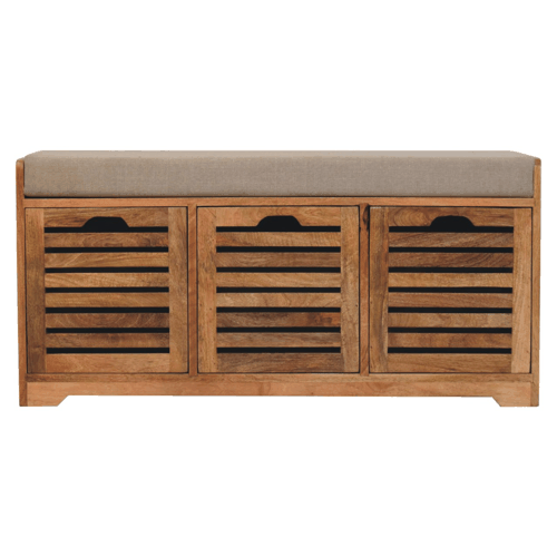 Heritage Collection Shutter Fronted Hallway Shoe Bench